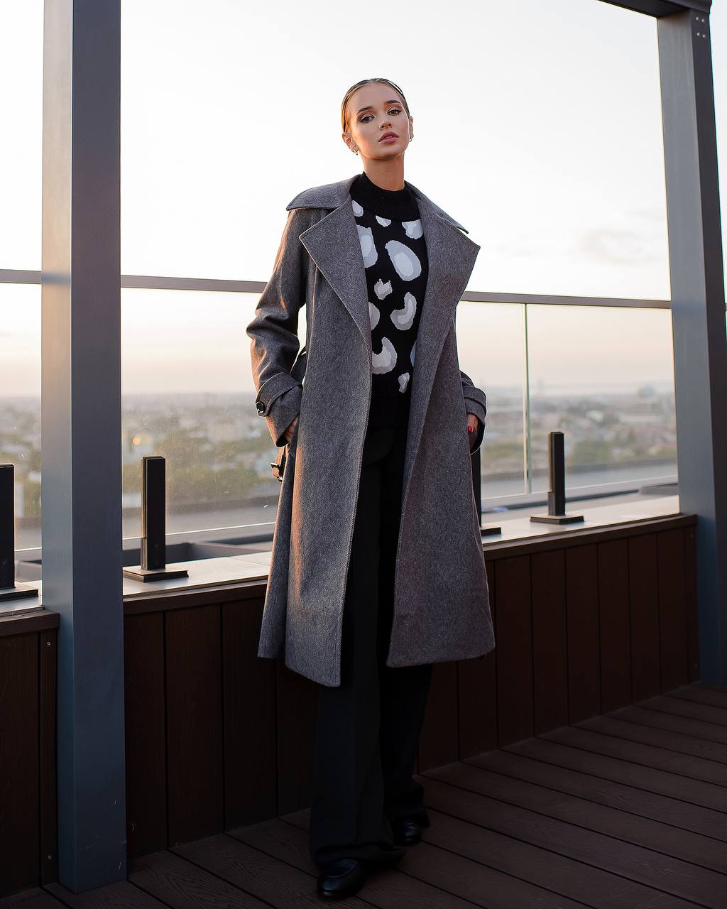 Stylish Wool Coat with Belt Soft Warm Jacket for Any Occasion