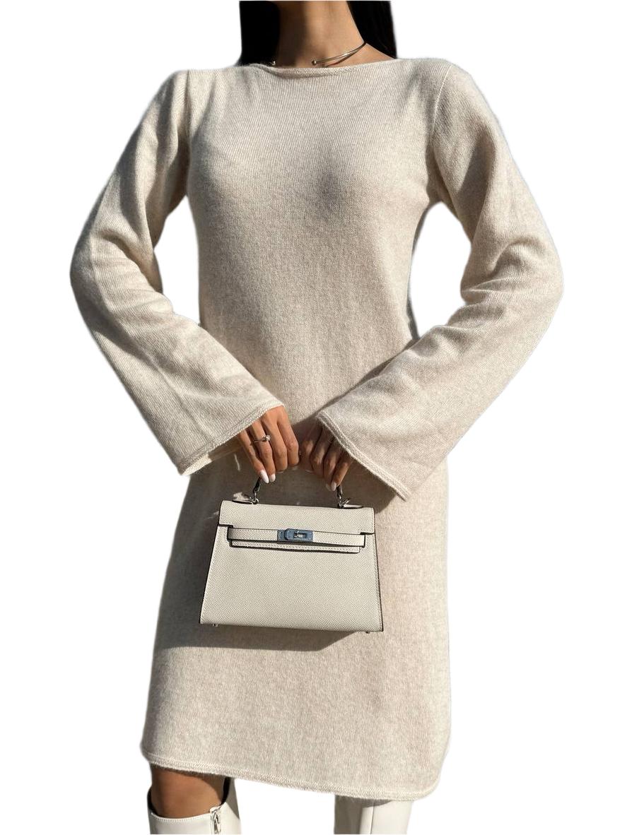 Luxury Soft Knit Angora Mini Dress for Women
