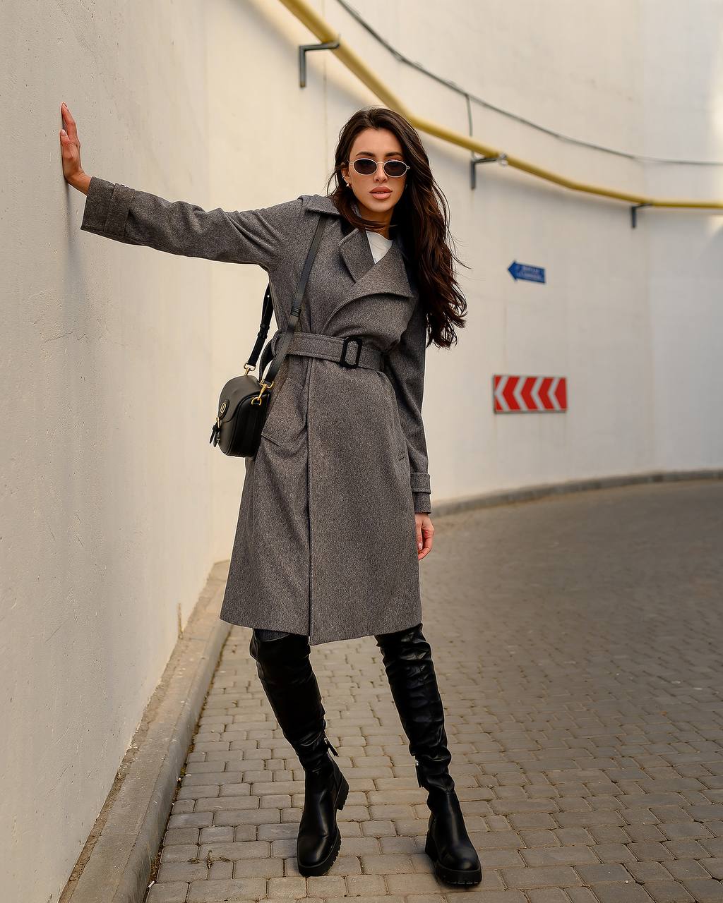Stylish Wool Coat with Belt Soft Warm Jacket for Any Occasion