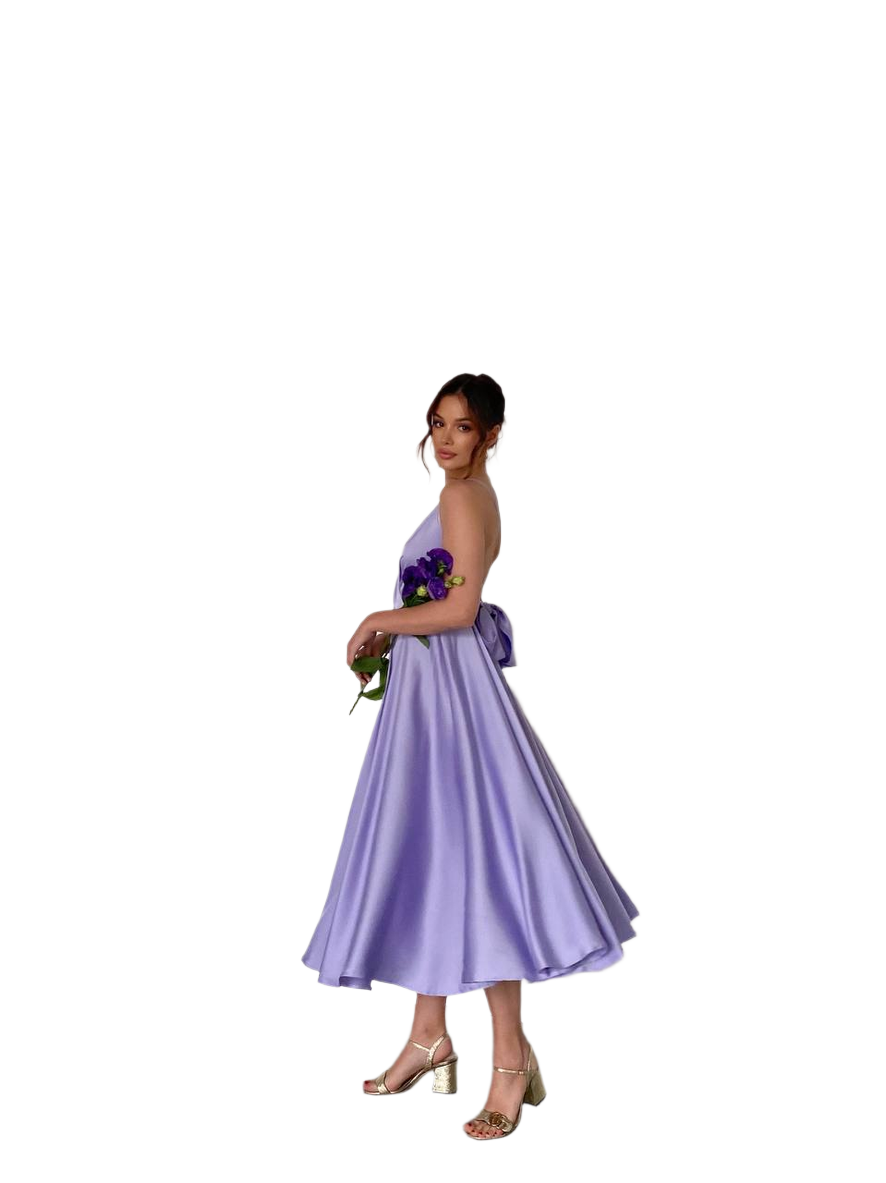Esmeralda Elegant Sun Skirt Dress for Women in Lilac