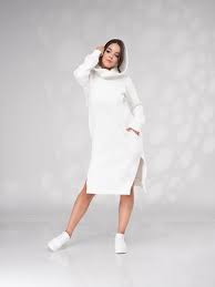 Cozy Ribbed Long Sleeve Hoodie Dress for Effortless Style