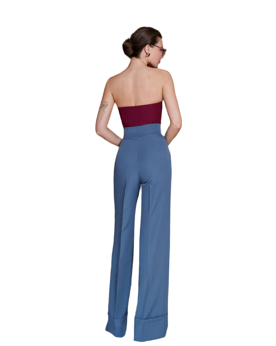 Premium Diagonal Crepe Suit Trousers for Women