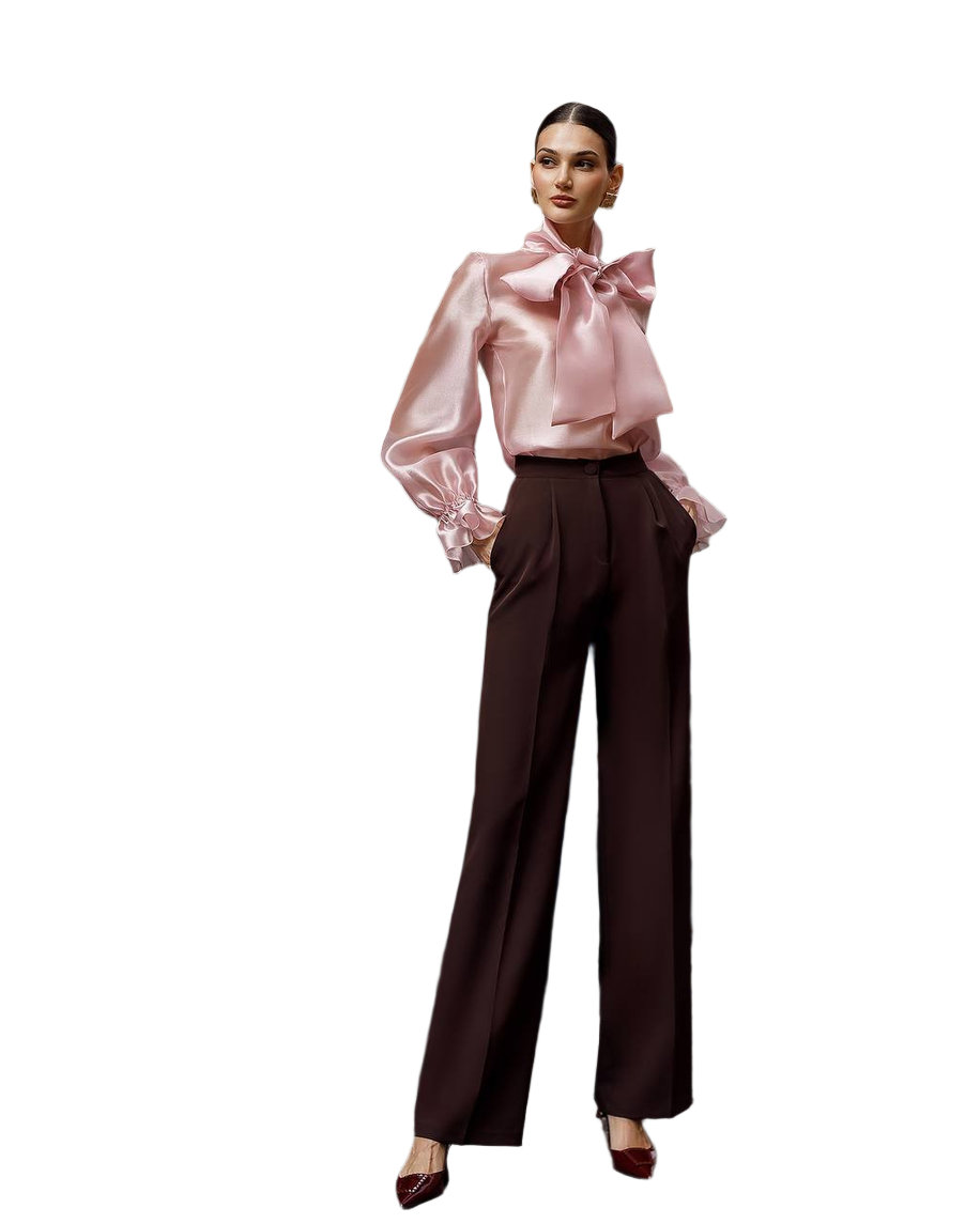 Premium Diagonal Costume Crepe Trousers for Women