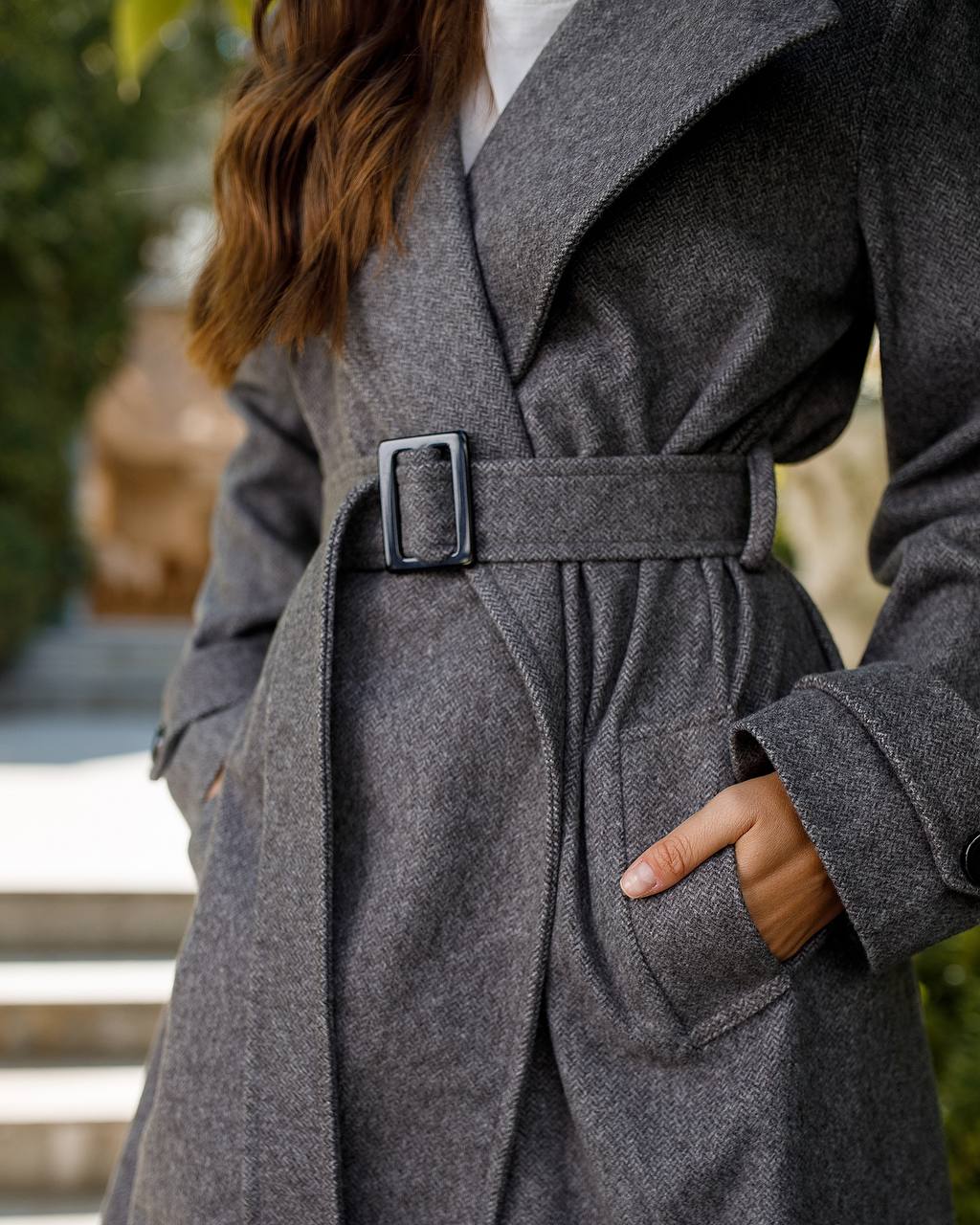 Stylish Wool Coat with Belt Soft Warm Jacket for Any Occasion