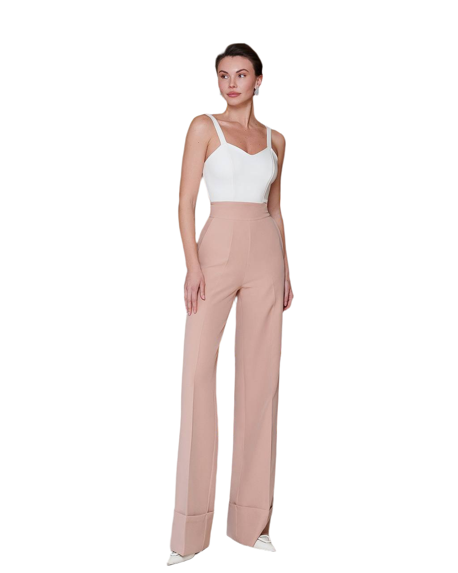 Premium Diagonal Crepe Suit Trousers for Women