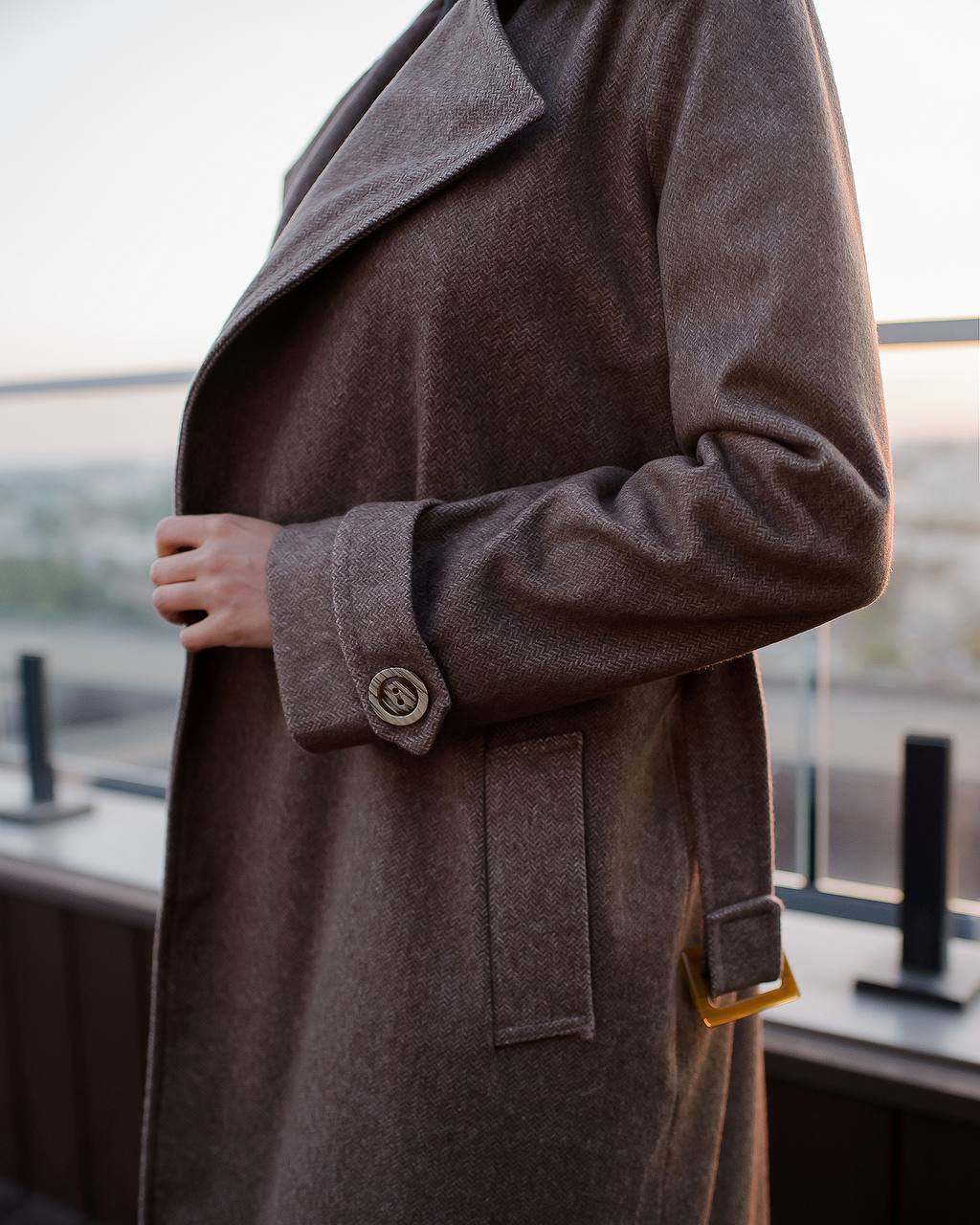Elegant Wool Coat with Long Length and Belted Waist for Stylish Fall Wardrobe