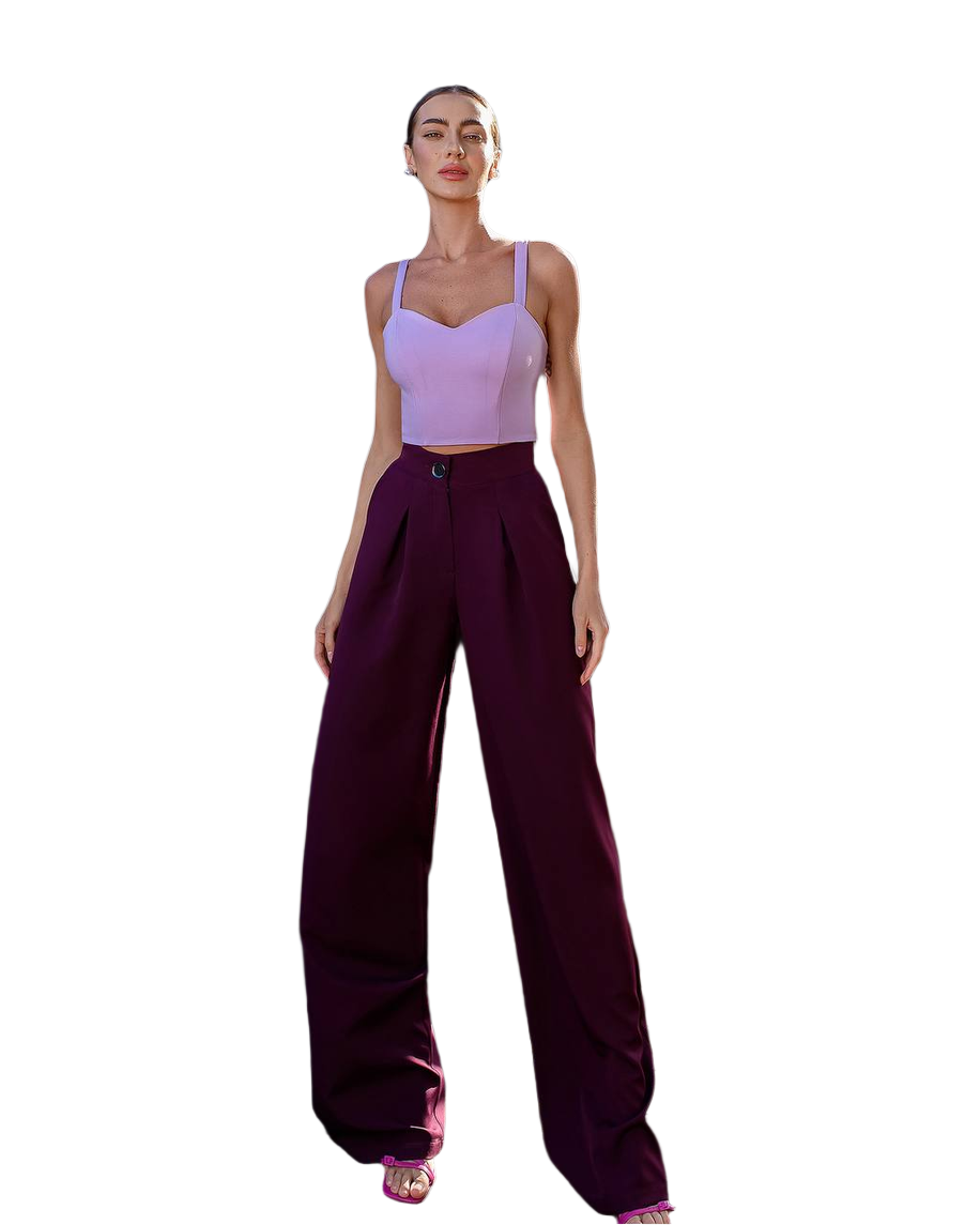 Womens Corset Top Bandage Knit with Boning Lavender Color