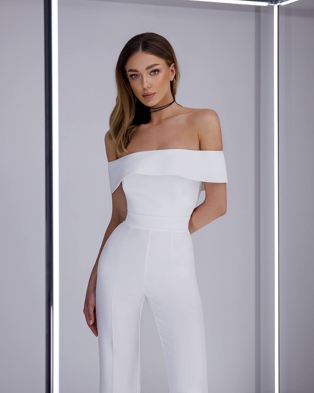 Elegant White Off Shoulder Jumpsuit for Women