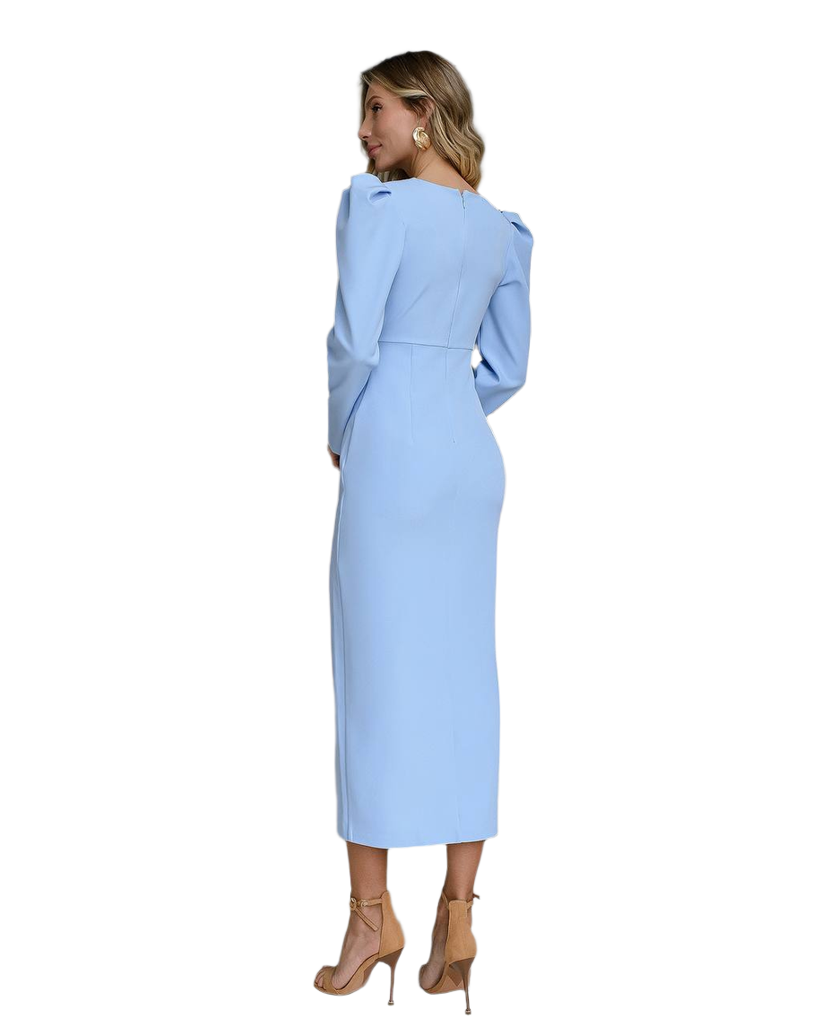Elegant Midi Dress for Women in Premium Crepe Fabric