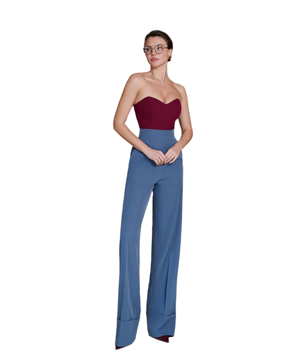 Premium Diagonal Crepe Suit Trousers for Women