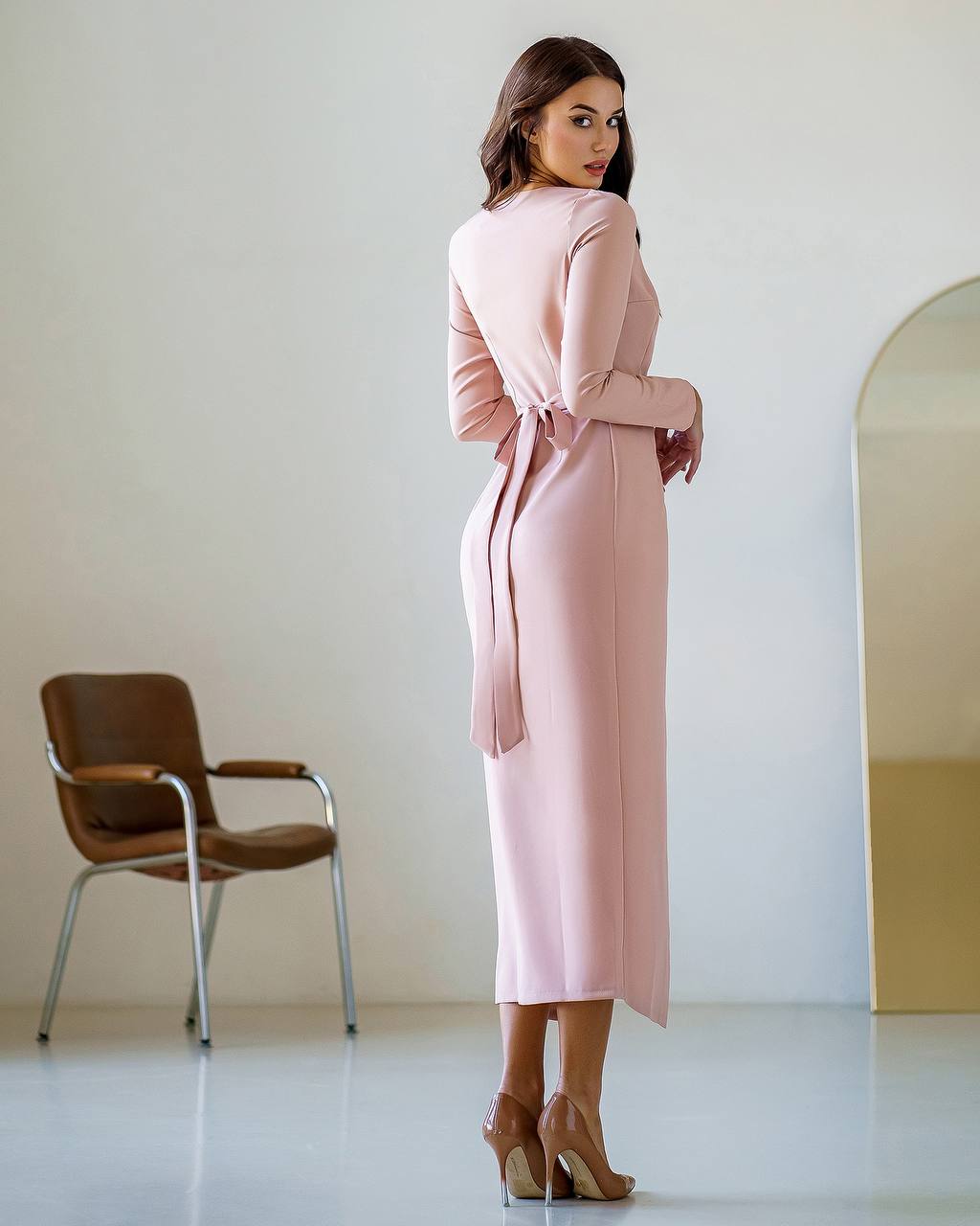 Elegant Wrap Midi Dress for Women in Multiple Colors