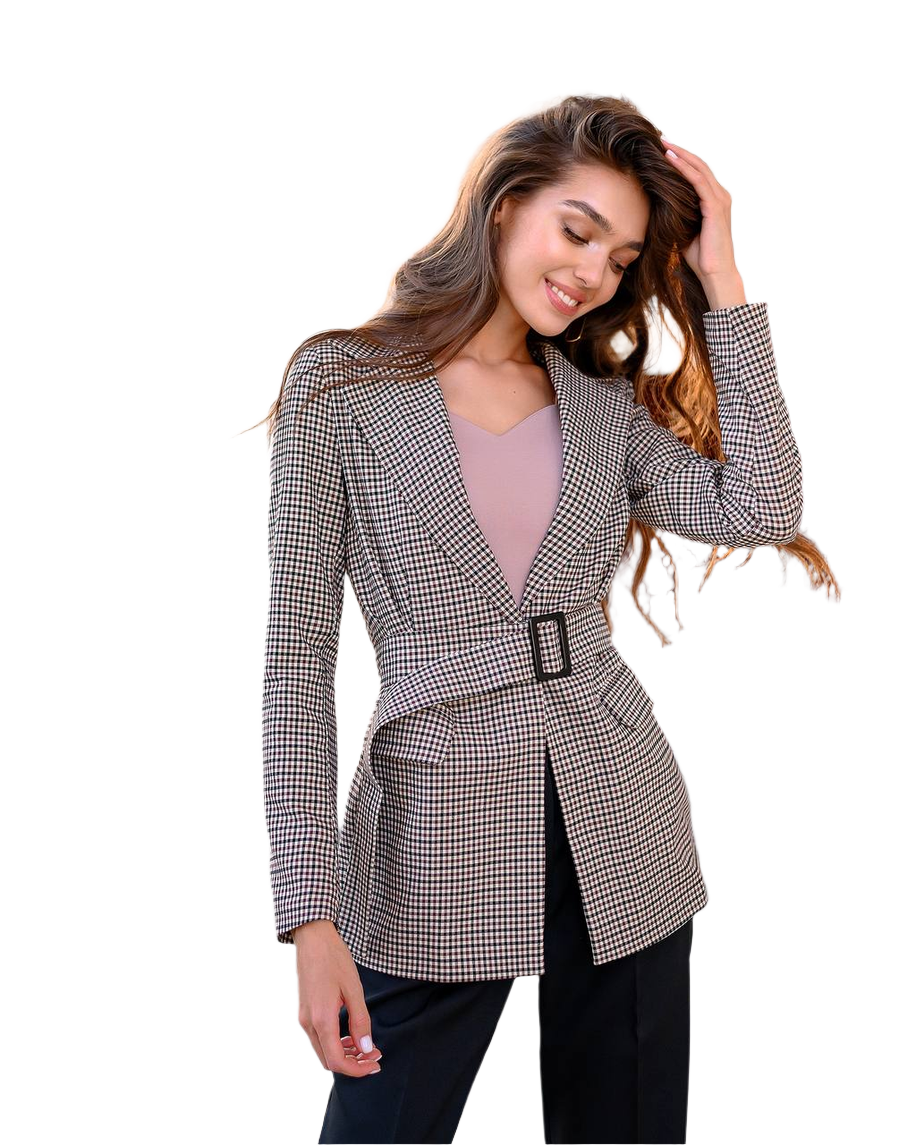 Chic Stylish Blazer with Belted Waist Perfect for Work or Casual Wear