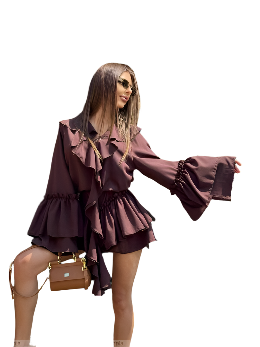 Boho Style Dress Super Soft Fabric Ruffle Design