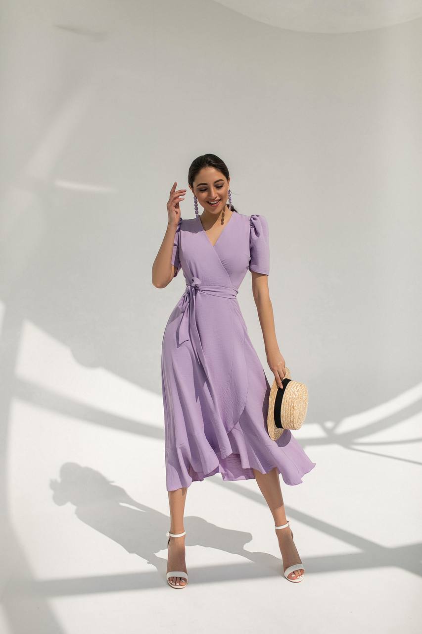Stylish Purple Crepe Dress for All Occasions