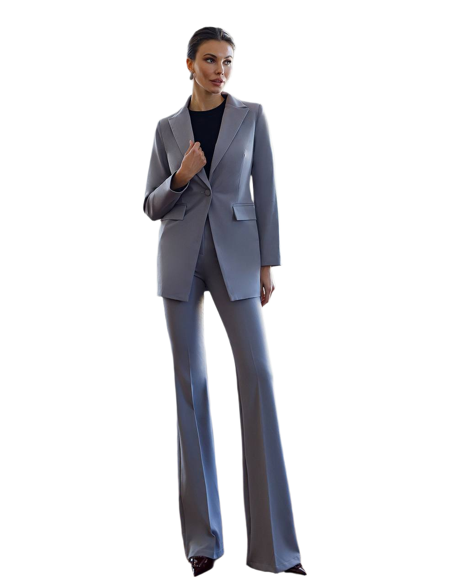 Womens Verona Suit Jacket and Trousers in Gray
