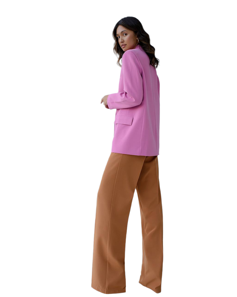 Womens Double Breasted Premium Crepe Blazer Jacket