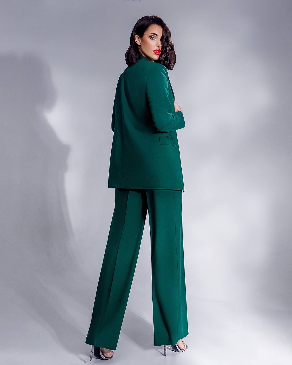 Womens Polished Tiar and Lux Fabric Suit in Green