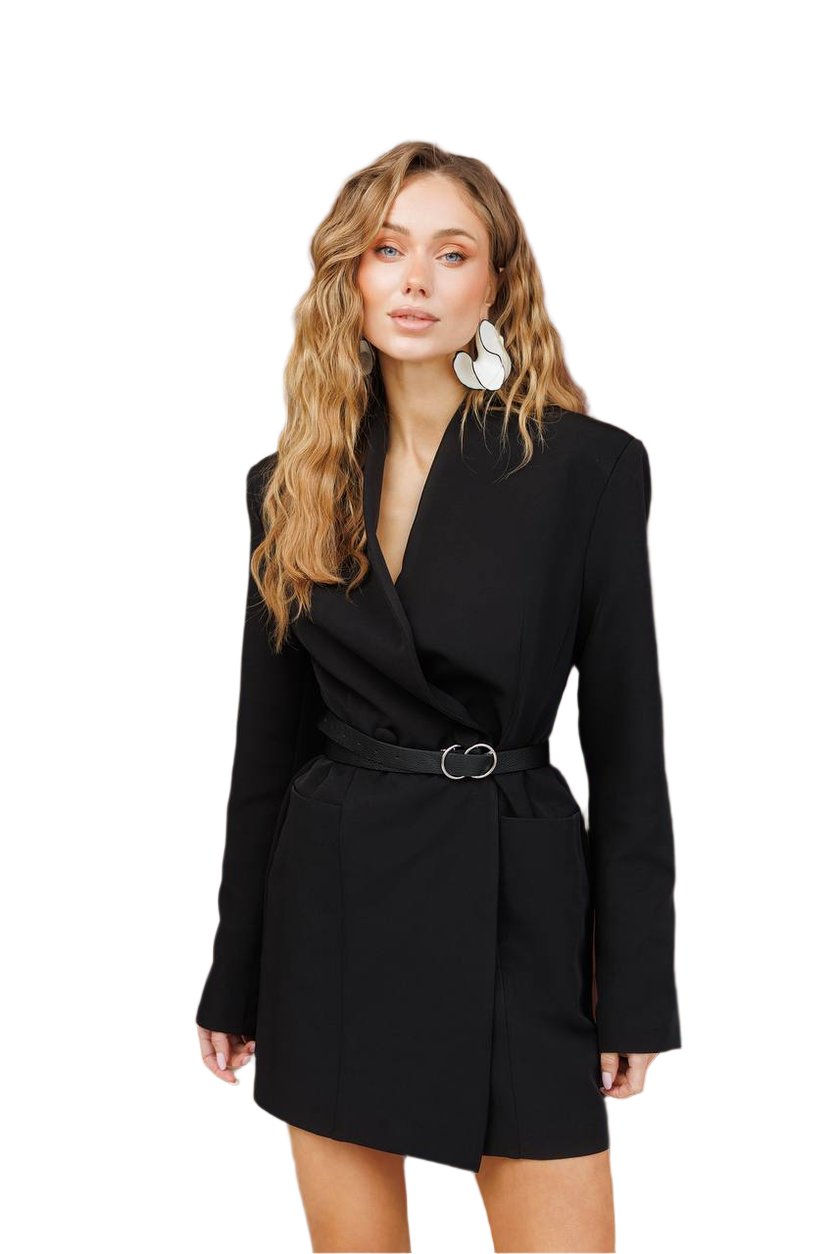 Womens Dress Jacket with Lining Diagonal Crepe Textile