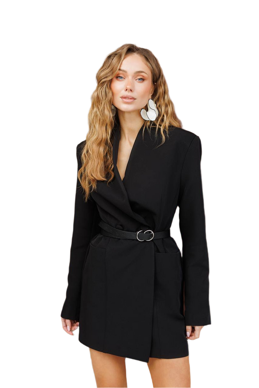 Womens Dress Jacket with Lining Diagonal Crepe Textile