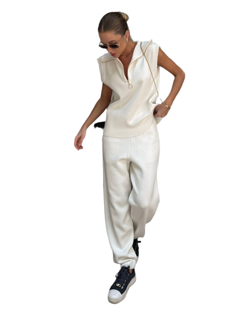 Women'S Ivory Cotton Suit Island Luxury Comfort