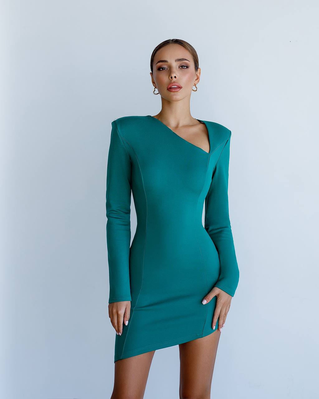 Asymmetric One-Shoulder Bandage Knit Dress for Women