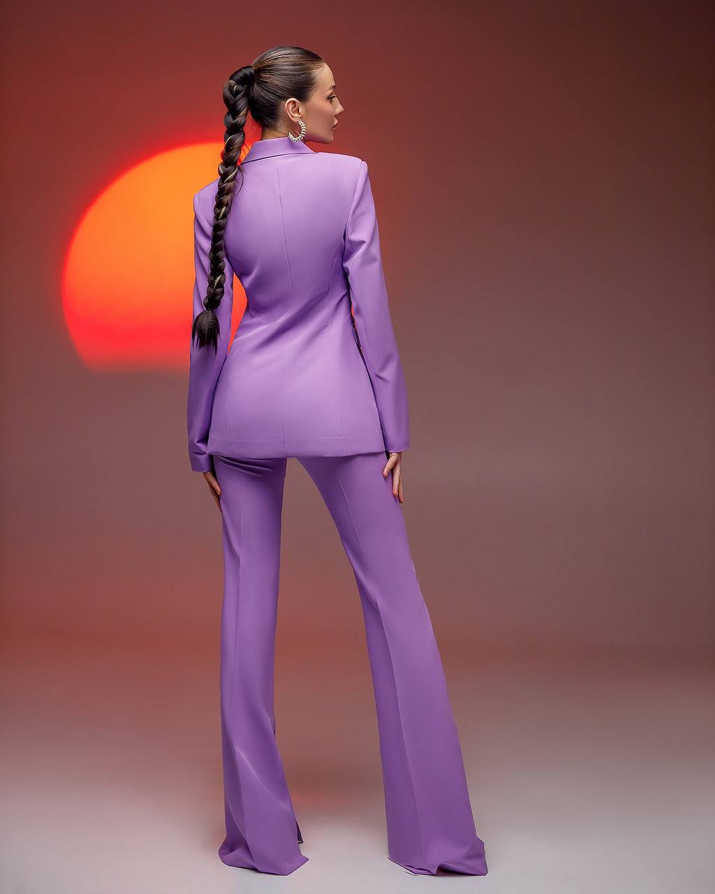 Premium Diagonal Suit Crepe Women Blazer and Trousers Set