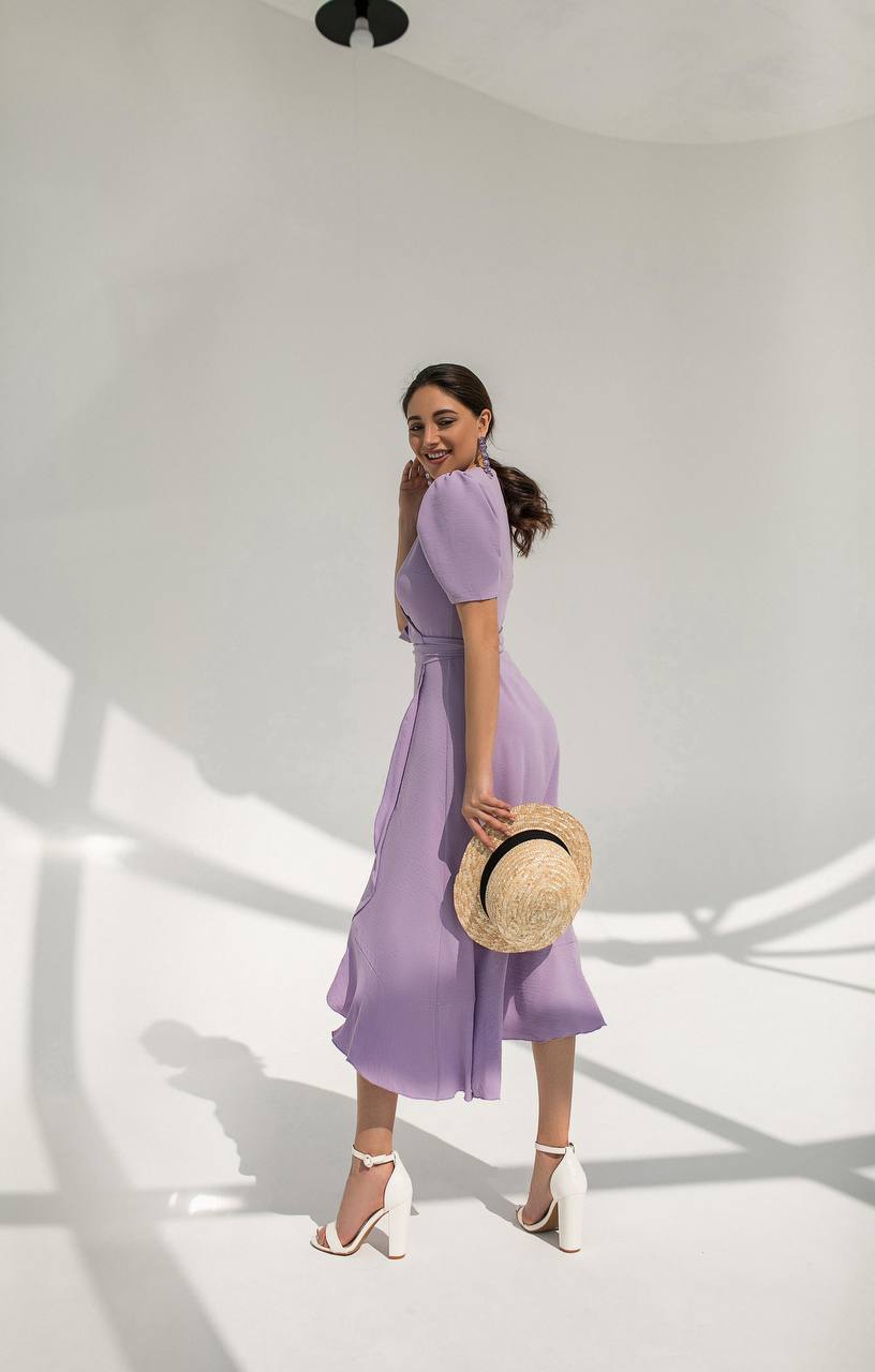 Stylish Purple Crepe Dress for All Occasions