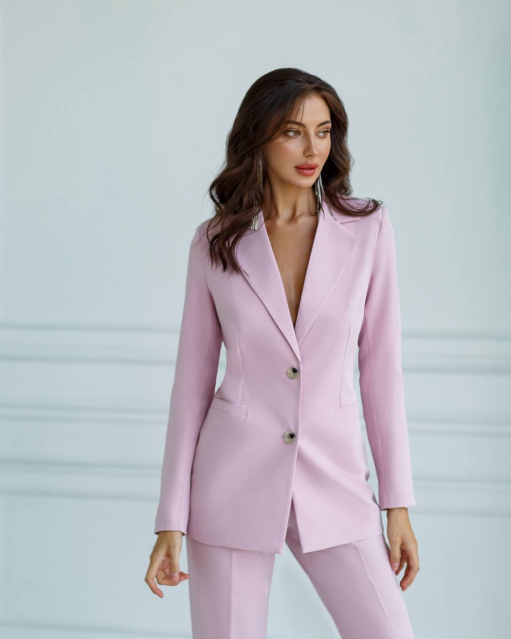 Stylish Trousers Suit Set with Lined Jacket in Multiple Colors