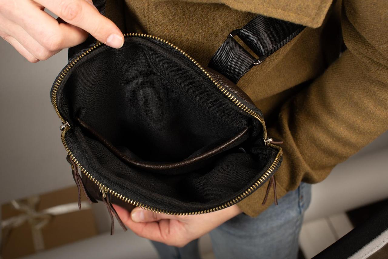 Genuine Leather Messenger Bag Mens Shoulder Bag Handmade Brown Gift for Him