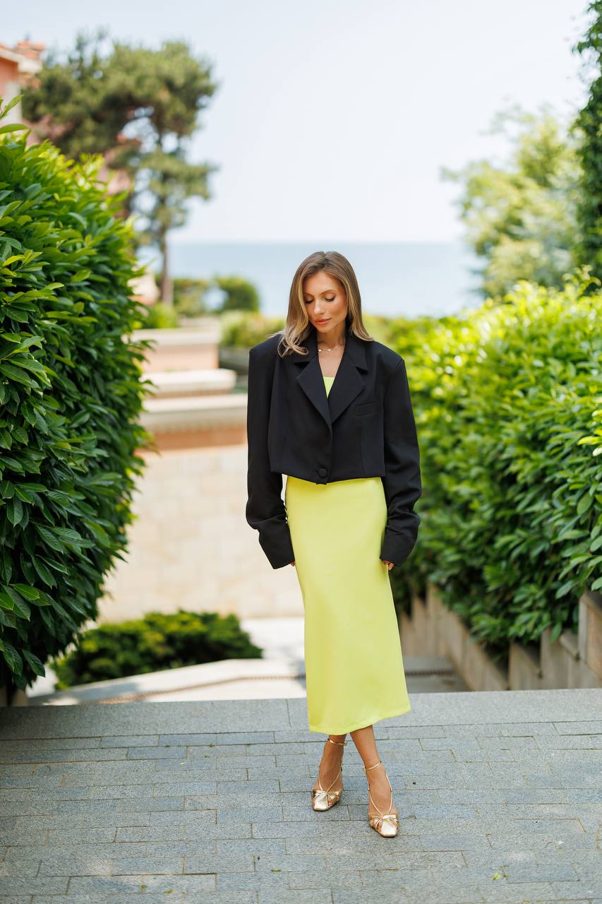 Oversized Womens Jacket Premium Diagonal Crepe Fabric