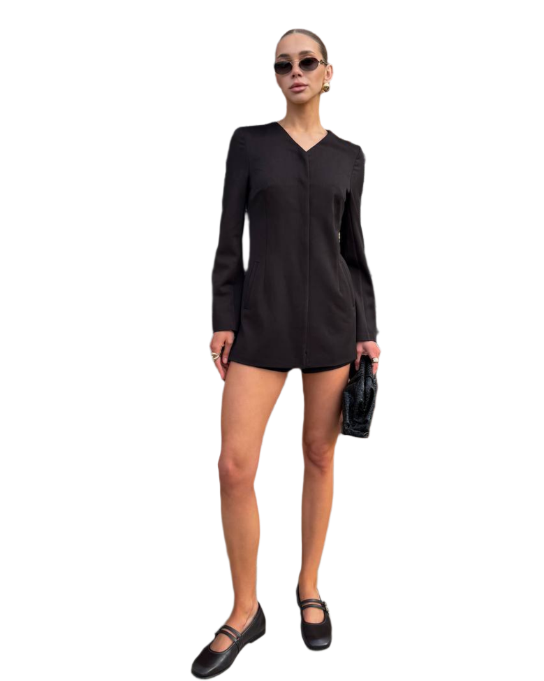 Elegant Women's Minimalistic Andriana Jumpsuit with Silk Lining