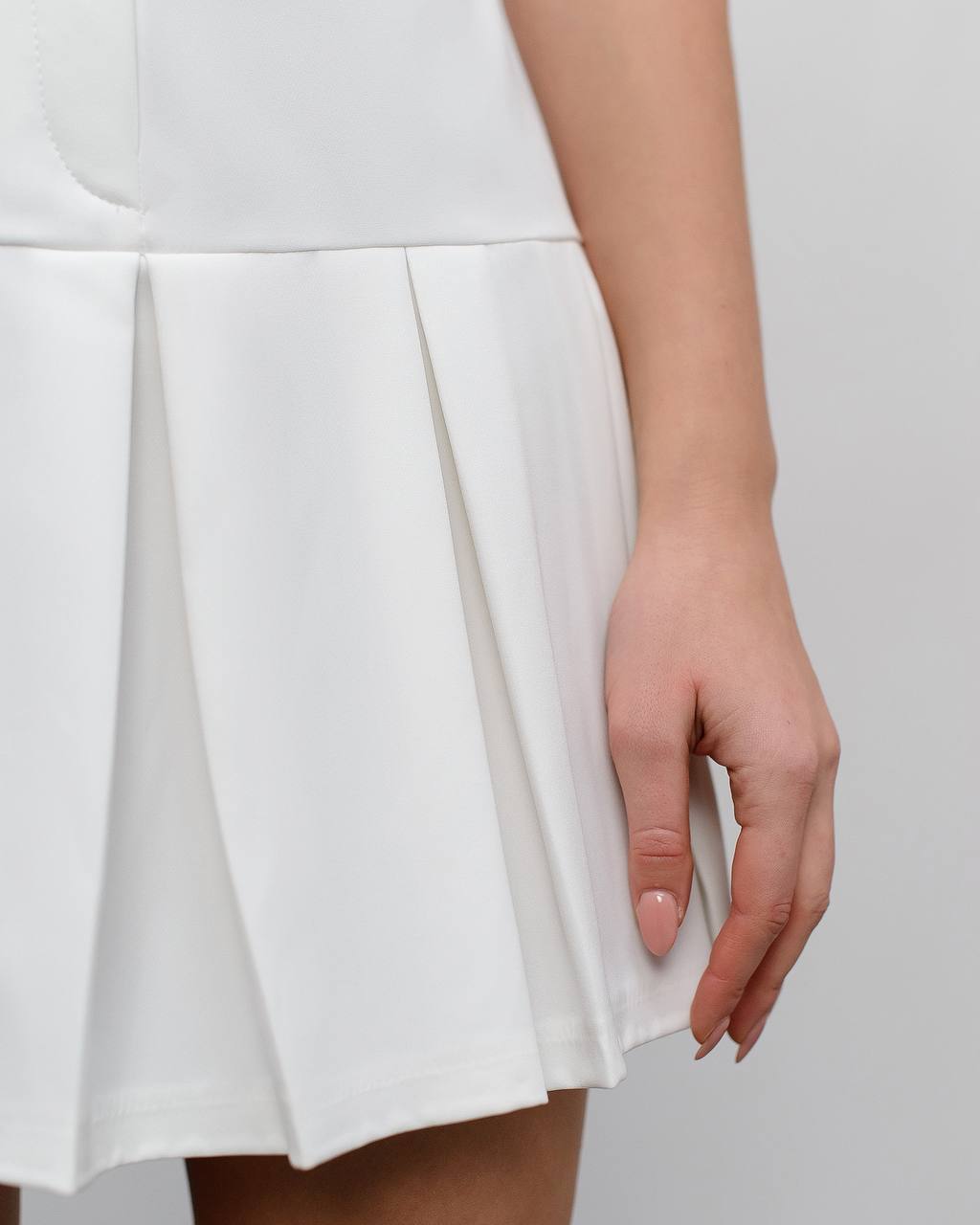 Premium Suiting Crepe Diagonal Mini Skirt for Women