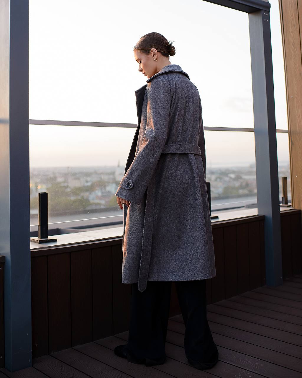 Stylish Wool Coat with Belt Soft Warm Jacket for Any Occasion