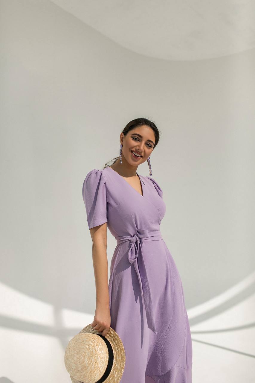Stylish Purple Crepe Dress for All Occasions