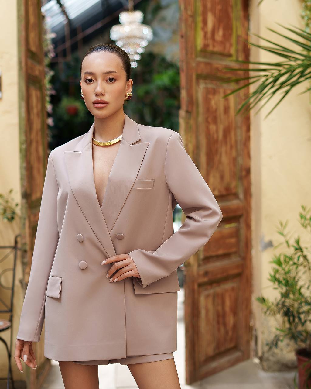 Womens Premium Suit Blazer with Lining and Shorts