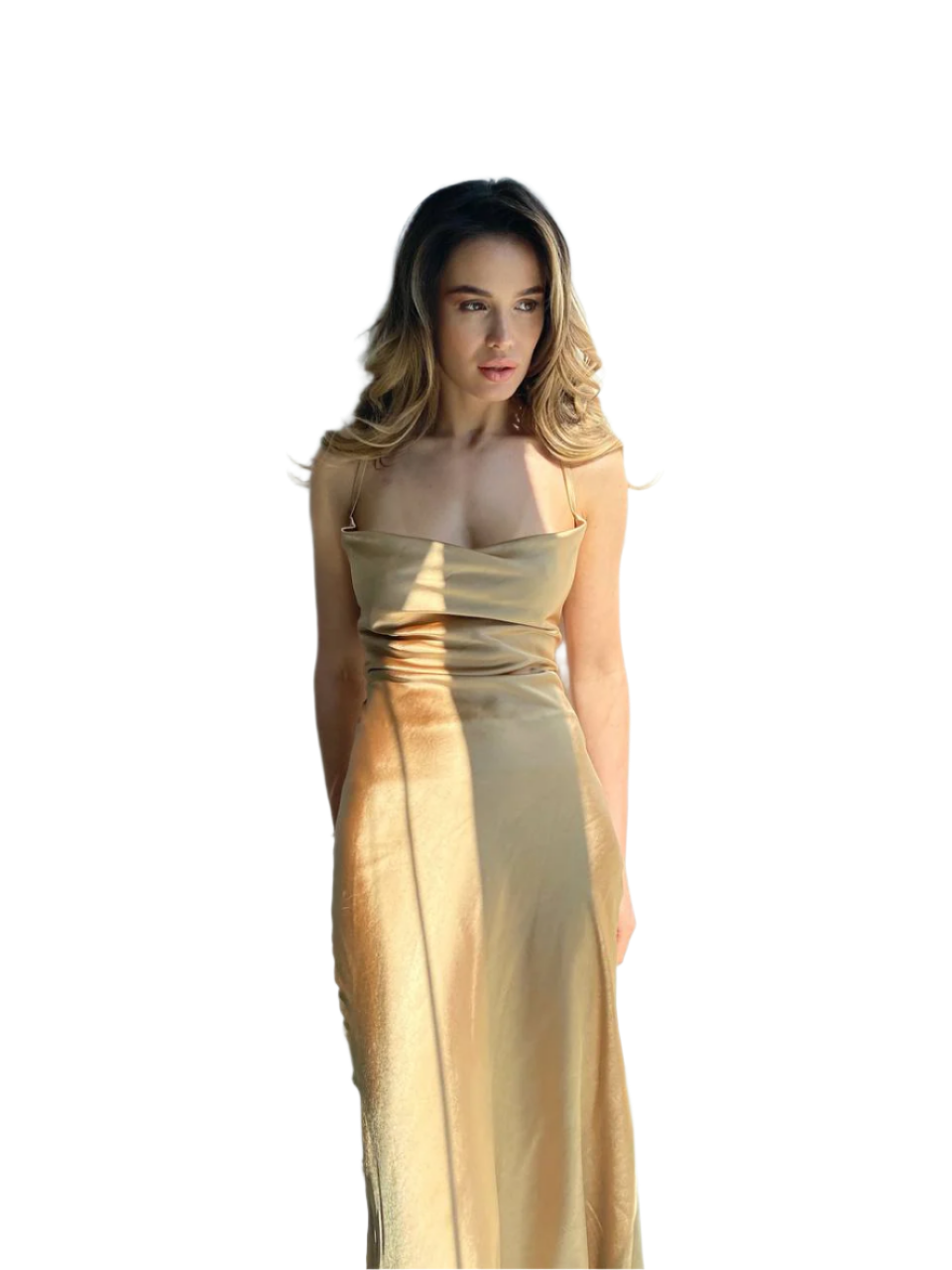 Ninel Women's Dense Italian Satin Dress Set