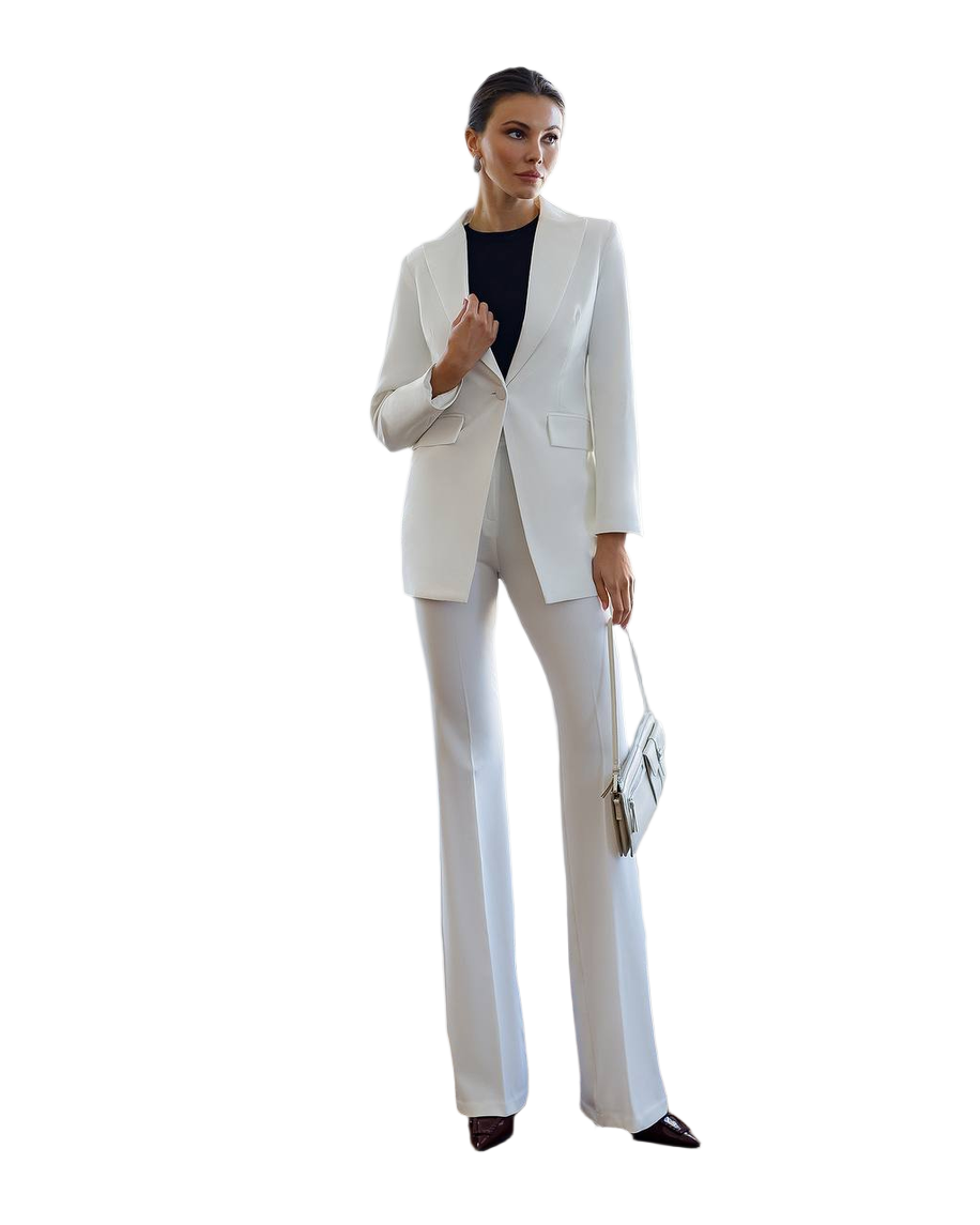 Elegant Women's Suit Verona Fabric Jacket and Trousers