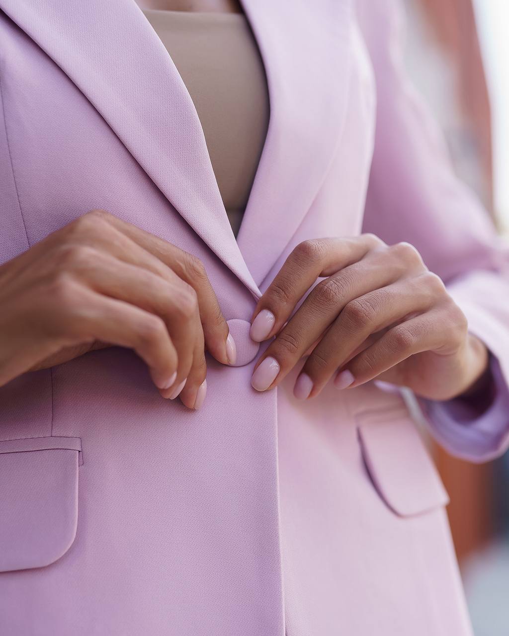 Womens Premium Crepe Diagonale Suit Blazer and Pants in Pink Black Red Blue and Milk