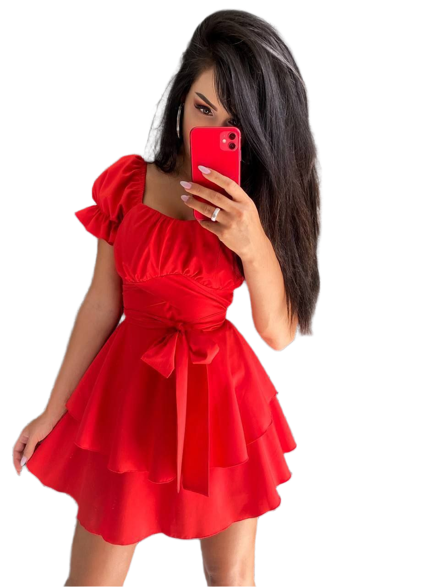 Michelle Red Soft Fabric Jumpsuit for Women