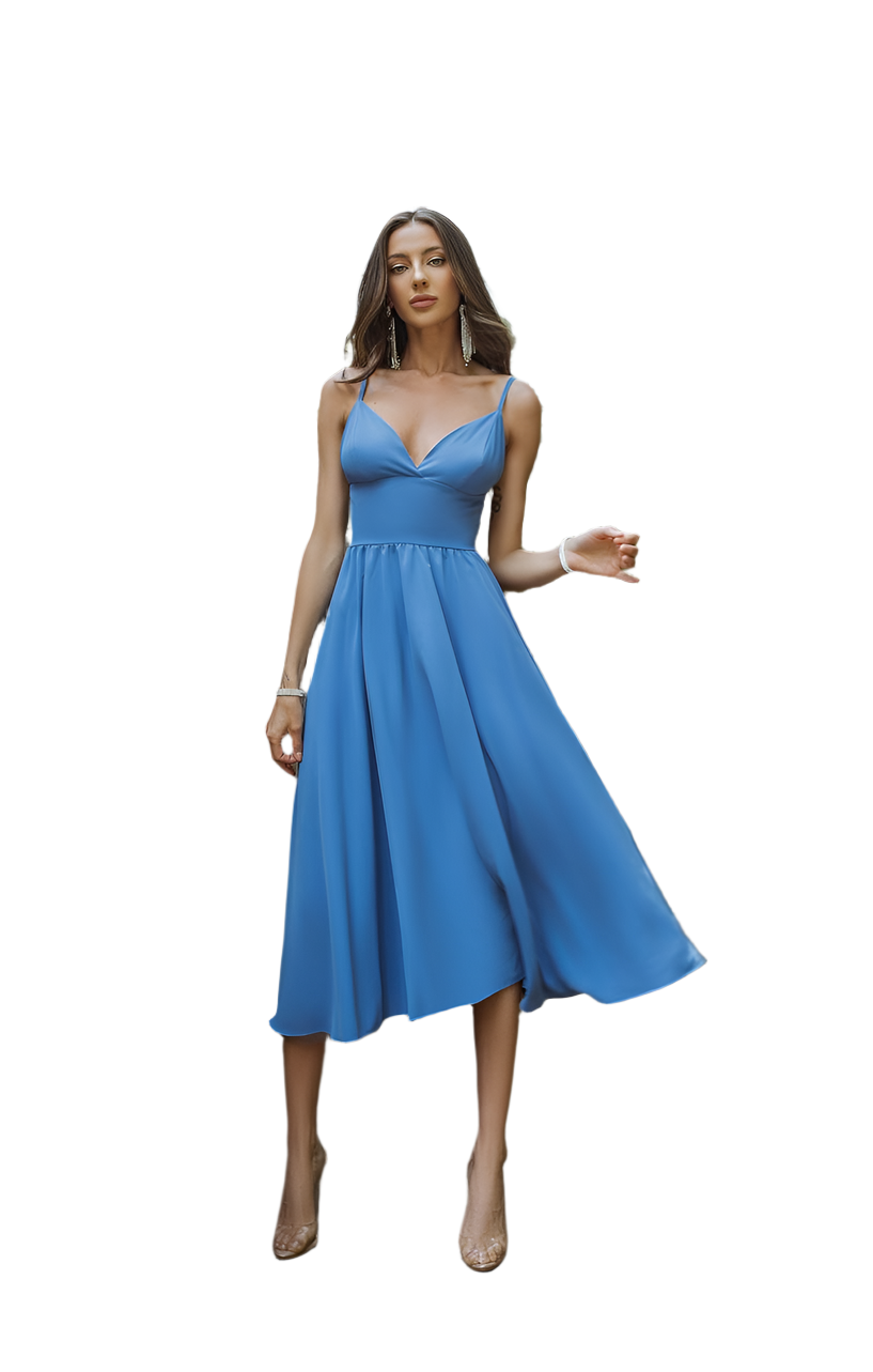 Sany Sleeveless Flowy Midi Dress in Premium Las Vegas Knitwear