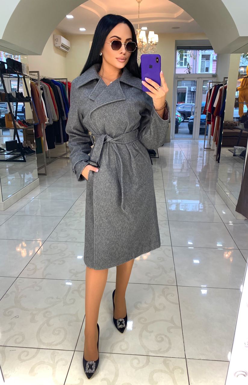 Stylish Wool Coat with Belt Soft Warm Jacket for Any Occasion