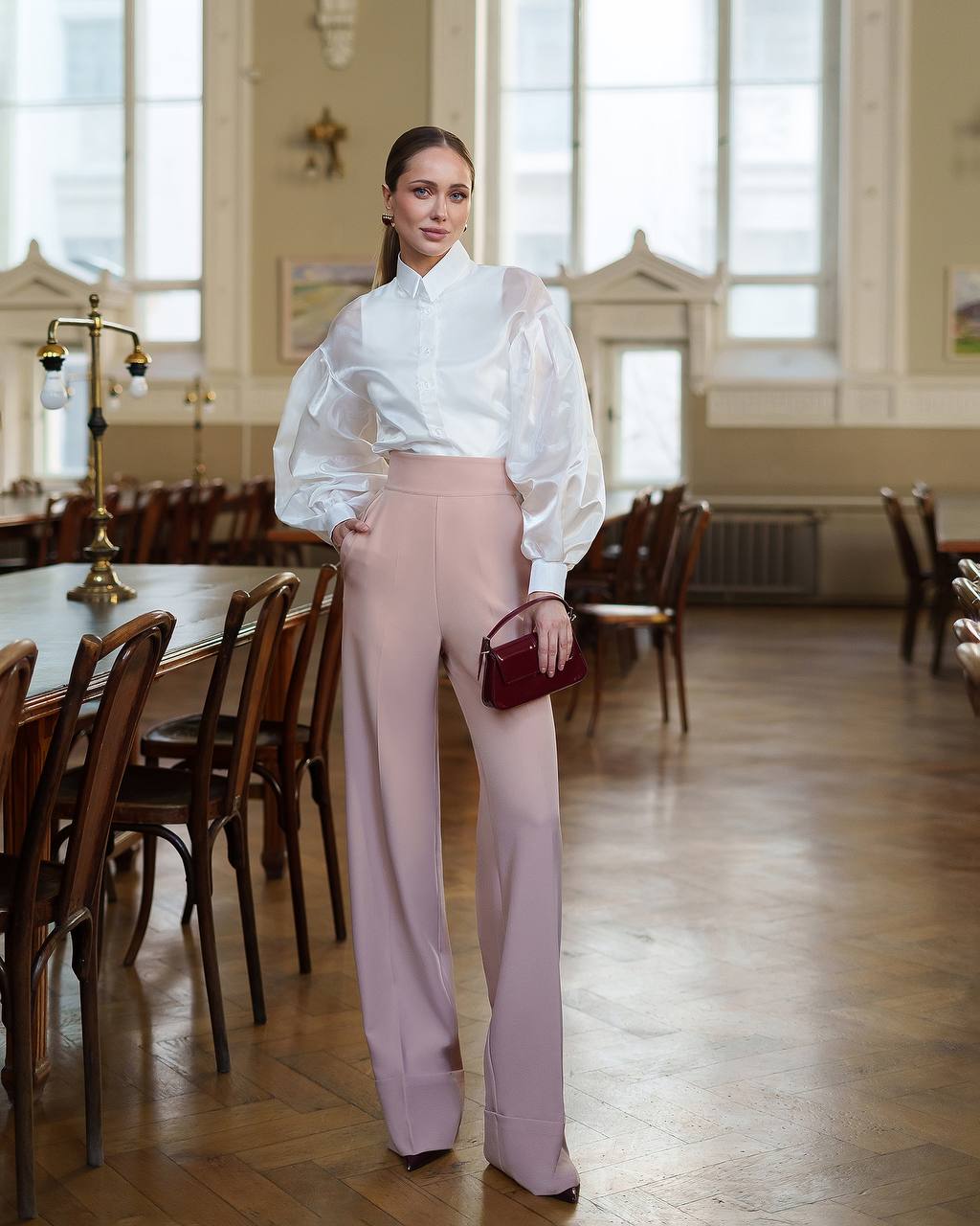 Premium Diagonal Crepe Suit Trousers for Women