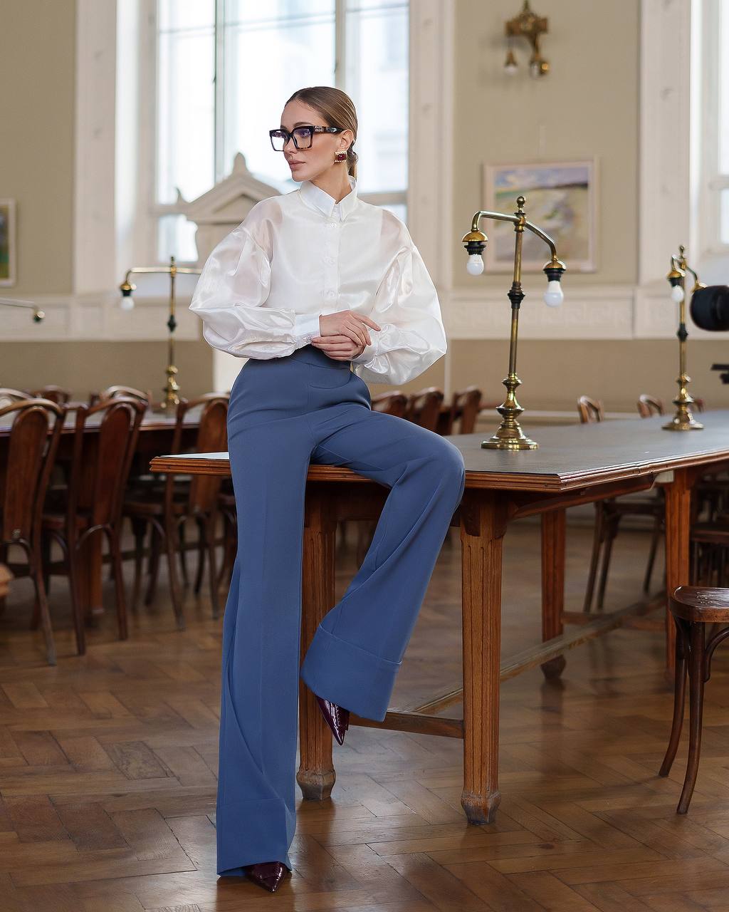 Premium Diagonal Crepe Suit Trousers for Women