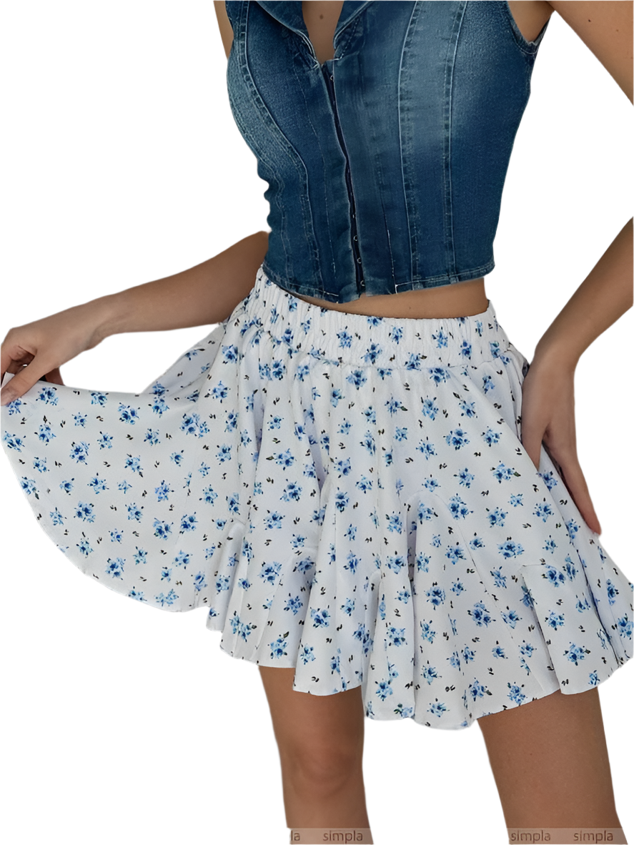 Trendy Women's Skirt-Shorts Spring Summer 2025 Lightweight Soft Print