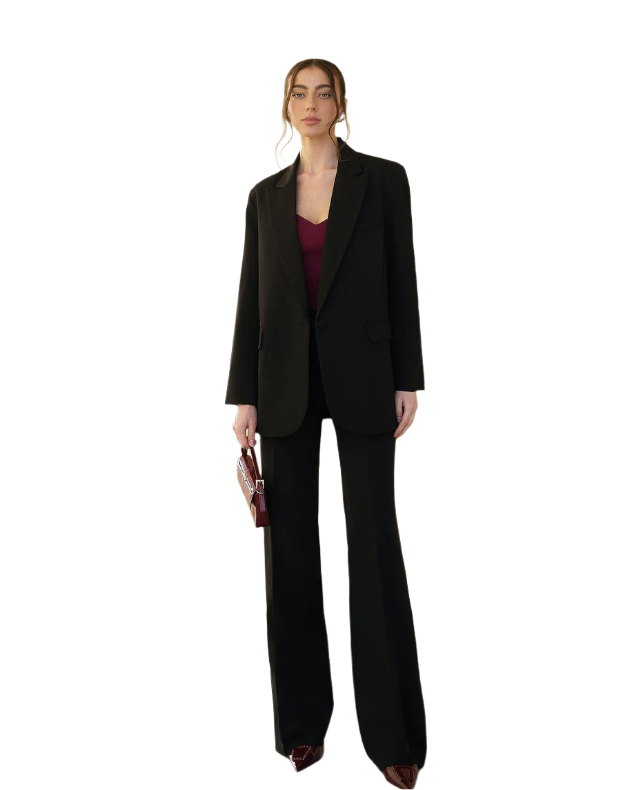 Womens Double Suit Premium Diagonal Crepe Blazer and Pants