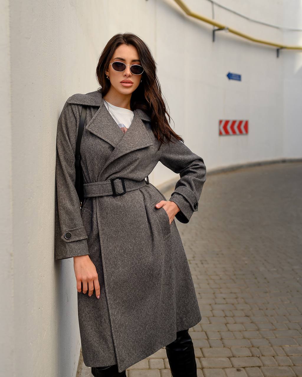 Stylish Wool Coat with Belt Soft Warm Jacket for Any Occasion