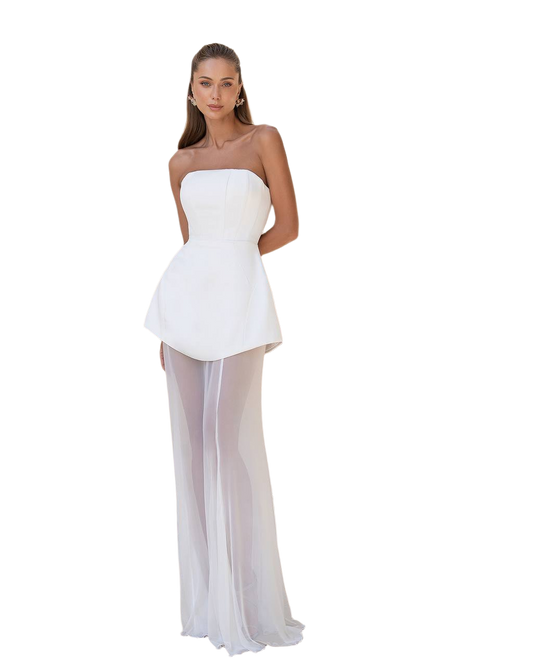 Elegant Corset Dress with Premium Mango Satin Bodice and Soft Mesh Skirt