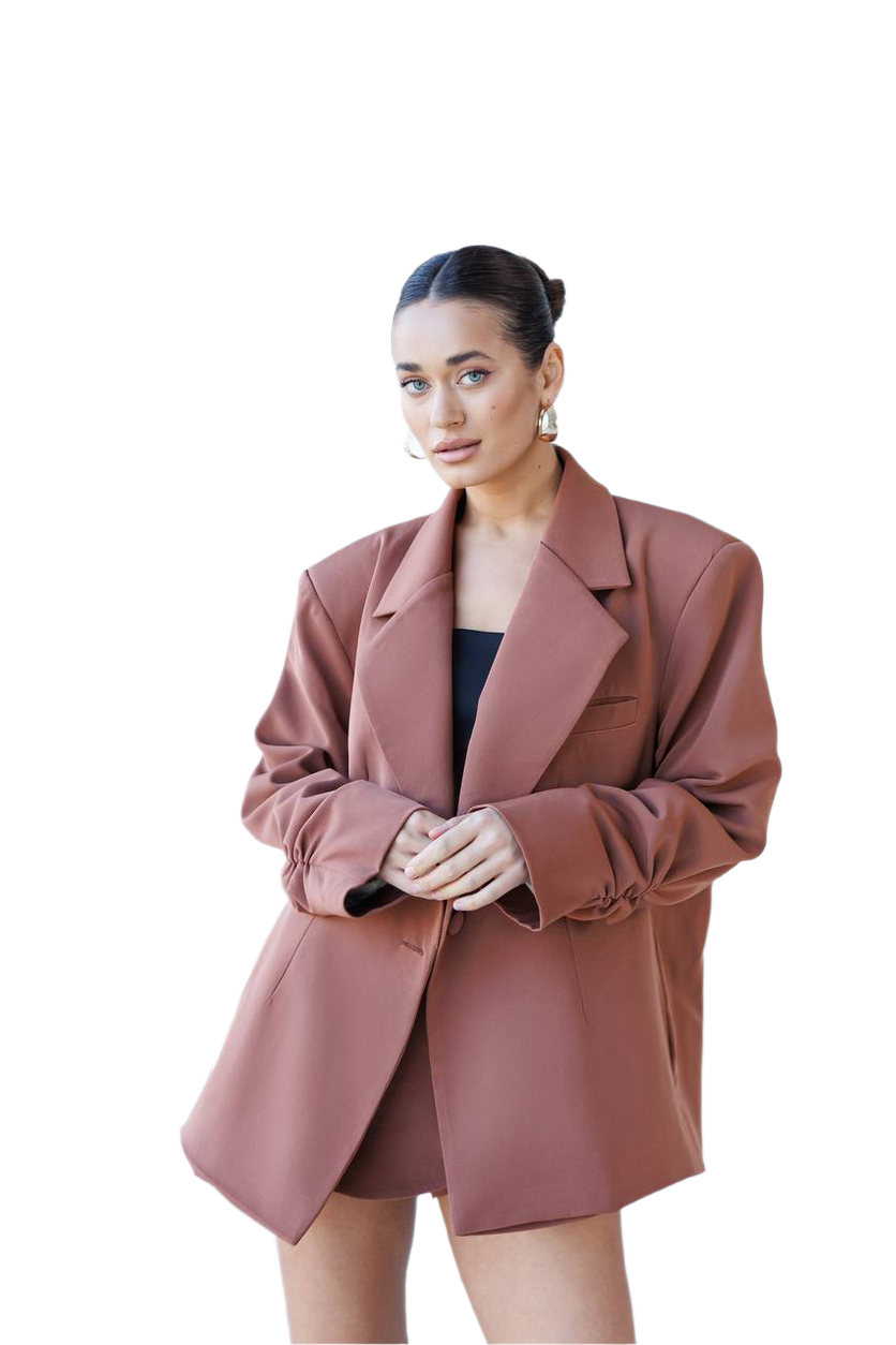 Luxury Two-Piece Suit for Women in Cinnamon