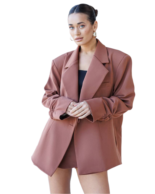 Luxury Two-Piece Suit for Women in Cinnamon