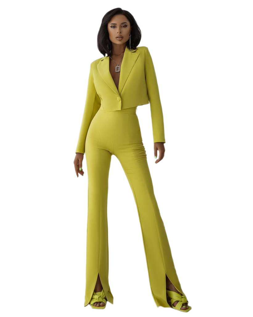 Stylish Womens Suit Jacket With Lining In Diagonal Crepe Fabric